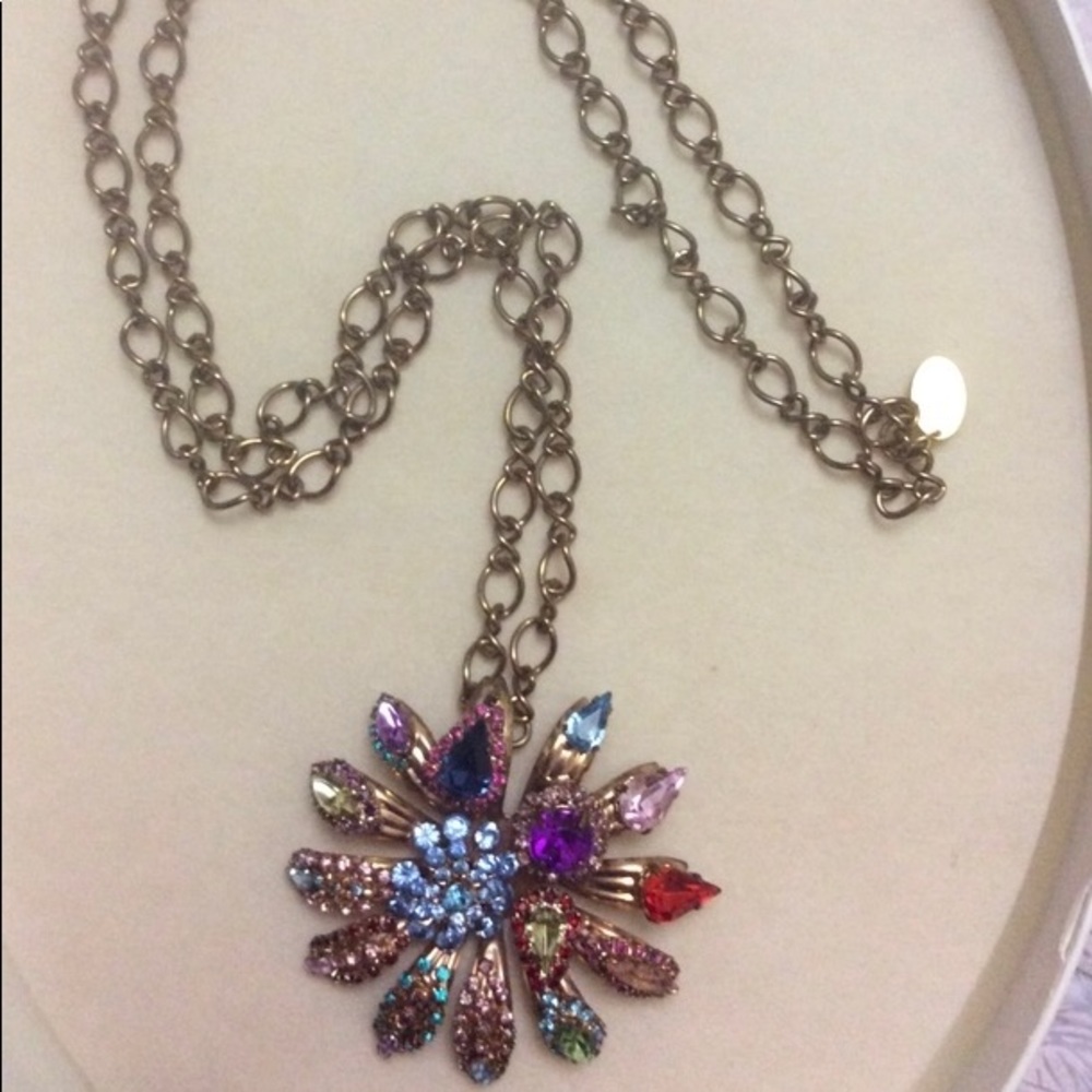 Erickson Beamon Target colorful rhinestone pendant necklace